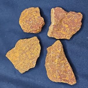 Calligraphy Jasper Raw Stones, Set Of 4